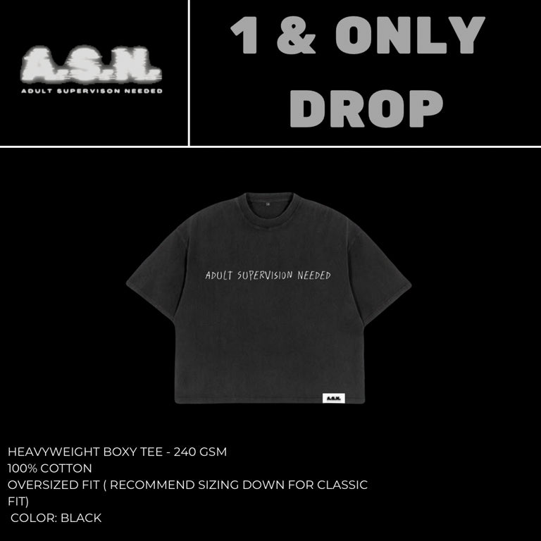 1 & Only Drop (Boxy Tee) - Pre Order
