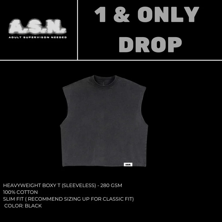 1 & Only Drop (Boxy Sleeveless Tee) - Preorder